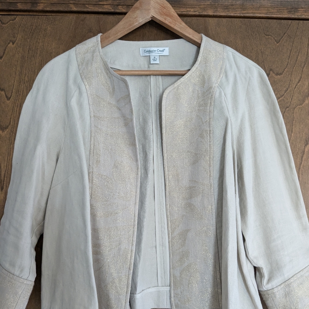 Coldwater Creek Beige Blazer size M